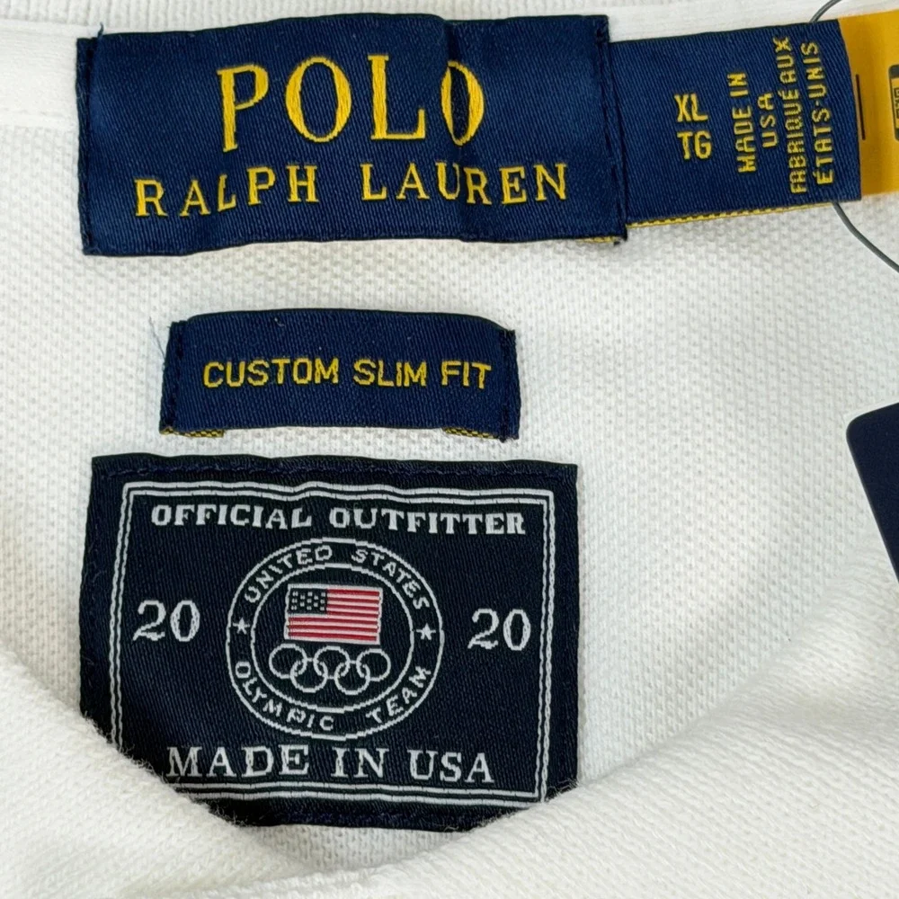 Polo Ralph Lauren 2020 US Olympic Team Polo White XL‎ NWT Made in USA Big Pony